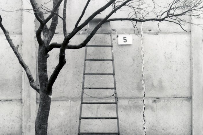Marienetta Jirkowsky, erschossen an der Berliner Mauer: Nahaufnahme des MfS von der Fluchtleiter an der Hinterlandmauer in der Florastraße in Hohen Neuendorf; Aufnahme 22. November 1980 (Foto: BStU) Marienetta Jirkowsky, erschossen an der Berliner Mauer: Nahaufnahme des MfS von der Fluchtleiter an der Hinterlandmauer in der Florastraße in Hohen Neuendorf; Aufnahme 22. November 1980 (Foto: BStU)