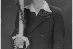 Günter Litfin, erschossen im Berliner Grenzgewässer: Erstkommunion (Aufnahme um 1947)