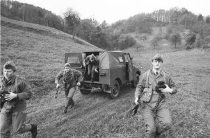 Field exercise by GDR border troops Mühlhausen district, 27 March 1982