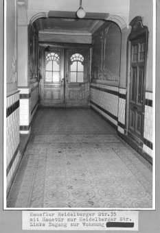 Heinz Jercha, shot dead at the Berlin Wall: Entrance to the building on Heidelberger Strass from where the tunnel was dug [March 27, 1962]