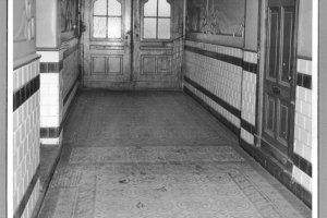 Heinz Jercha, shot dead at the Berlin Wall: Entrance to the building on Heidelberger Strass from where the tunnel was dug [March 27, 1962]