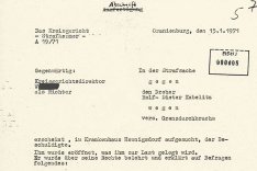 Protokoll der gerichtlichen Vernehmung von Rolf-Dieter Kabelitz, 15. Januar 1971