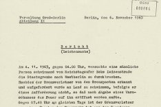 MfS-Bericht über den Fluchtversuch von Klaus Schröter, 6. November 1963