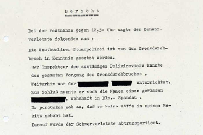 Siegfried Noffke: MfS-Protokoll der Vernehmung des Sterbenden, 28. Juni 1962 Siegfried Noffke: MfS-Protokoll der Vernehmung des Sterbenden, 28. Juni 1962