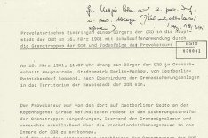 Dr. Johannes Muschol: MfS-Meldung über die Erschießung, 18. März 1981
