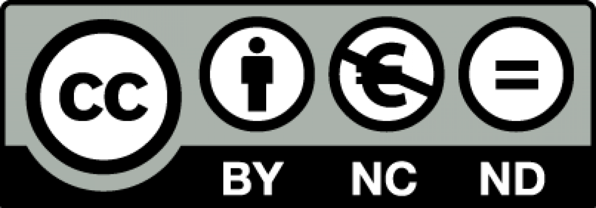 Logo von Creative Commons mit dem Lizenzmodell CC-BY-NC-ND Logo von Creative Commons mit dem Lizenzmodell CC-BY-NC-ND