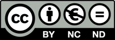 Logo von Creative Commons mit dem Lizenzmodell CC-BY-NC-ND