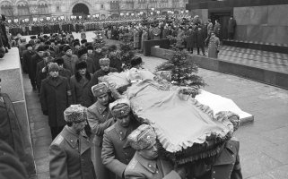 Beisetzung von Konstantin Tschernenko in Moskau, 13. März 1985