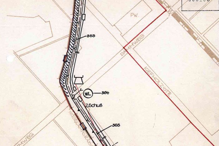 Tatortskizze der DDR-Grenztruppen zum Fluchtversuch von Christian Peter Friese, 25. Dezember 1970 Tatortskizze der DDR-Grenztruppen zum Fluchtversuch von Christian Peter Friese, 25. Dezember 1970