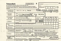 Heinz Müller: Totenschein vom 22. Juni 1970 mit gefälschter Wohnanschrift