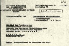Bericht des NVA-Stadtkommandanten Poppe an Erich Honecker über den Fluchtversuch von Paul Schultz, 27. Dezember 1963
