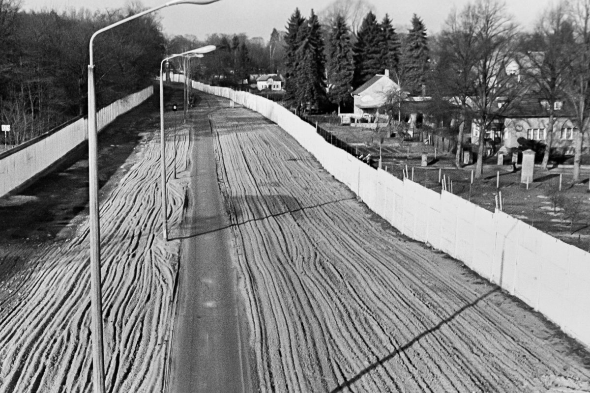 Oranienburger Chaussee, zwischen Frohnau und Glienicke-Nordbahn, Aufnahme 1980er Jahre