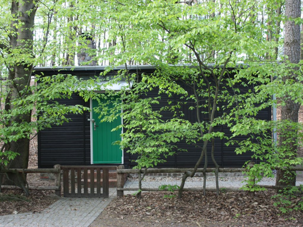 Ehemalige West-Berliner Zollbaracke an der Bürgerablage in Berlin-Spandau; Aufnahme 2015