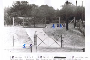 Werner Kühl, erschossen an der Berliner Mauer: Tatortfoto der West-Berliner Polizei, 24. Juli 1971