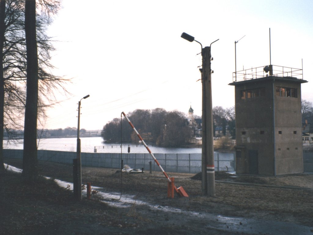 Abandoned command post of the border troops near the palace gardens in Babelsberg, Potsdam, January 1990