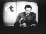 Ein Ansager des polnischen Fernsehens in Uniform erläutert das am 13. Dezember 1981 verhängte Kriegsrecht
