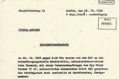 Heinz Schöneberger: MfS-Bericht über die gescheiterte Flucht(hilfe)aktion, 26. Dezember 1965