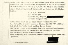 Wolfgang Glöde: Meldung der DDR-Grenzpolizei, 12. Juni 1962