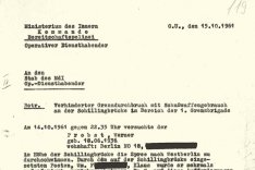 Bericht der Ost-Berliner Bereitschaftspolizei über den Fluchtversuch von Werner Probst, 15. Oktober 1961