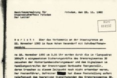 MfS-Bericht über den Fluchtversuch und die Erschießung von Marienetta Jirkowsky, 22. November 1980