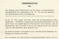 Cengaver Katranci: MfS-Information über die Bergung der Leiche, 13. November 1972