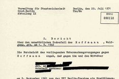 Wolfgang Hoffmann: MfS-Bericht, 20. Juli 1971