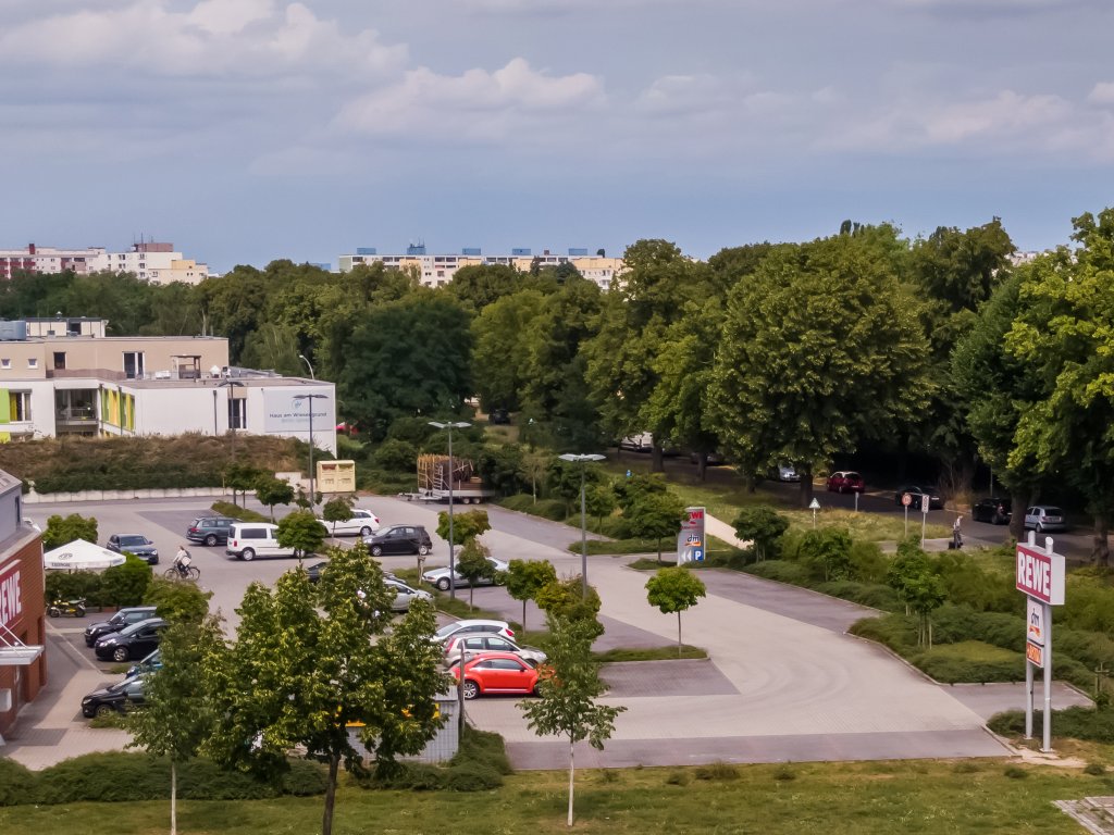 Grenzübergang Staaken/Heerstraße, Blick von der Heerstraße nach Norden