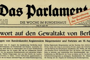 Titelseite Das Parlament vom 23. August 1961