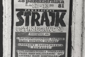 Streikaufruf der Solidarnosc, Oktober 1981
