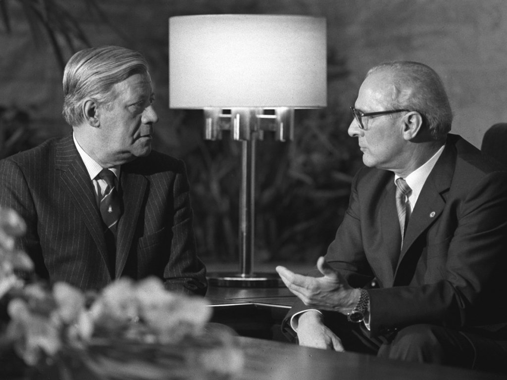 Erich Honecker und Helmut Schmidt am Werbellinsee, Dezember 1981