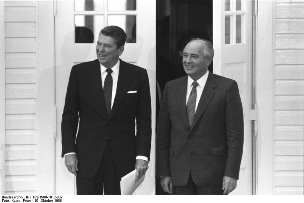 Treffen von Ronald Reagan und Michail Gorbatschow in Reykjavik, 12. Oktober 1986