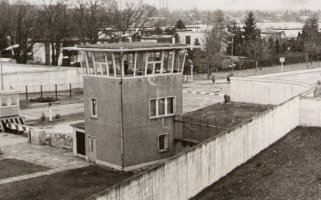 Grenzübergang Staaken/Heerstraße, Blick nach Osten Richtung Berlin, Aufnahme 1980er Jahre