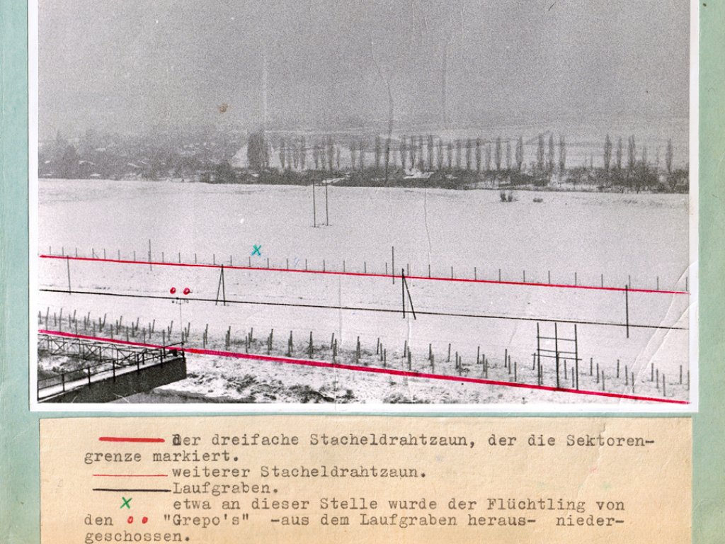 Dieter Berger, erschossen an der Berliner Mauer: Tatortfoto der West-Berliner-Polizei von der Schussstelle