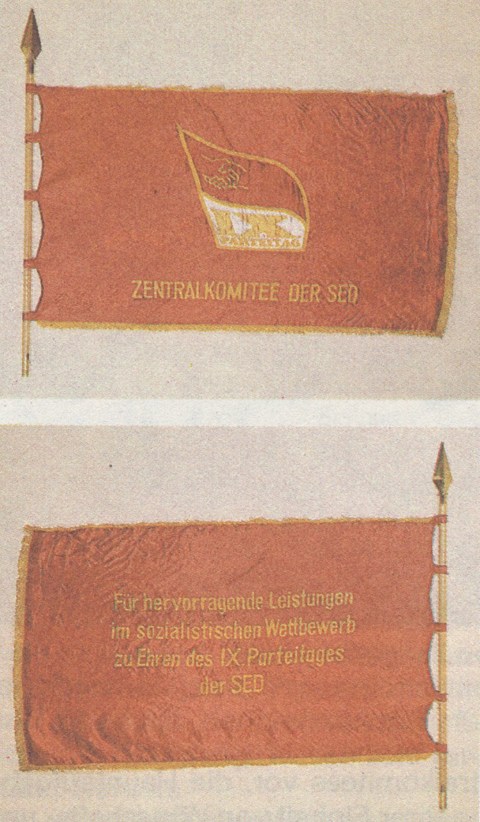 One hundred and twenty-two collectives are awarded the SED Central Committee&rsquo;s standard of honour for &ldquo;intensive political activity&rdquo; and &ldquo;creative initiatives&rdquo; while preparing the IX SED Party Conference