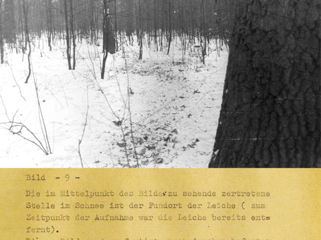 Peter Kreitlow, shot dead at the Berlin Wall: MfS photo of crime site between Nieder Neuendorf and Berlin-Spandau [Jan. 24, 1963]