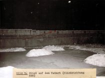 Paul Schultz, shot dead at the Berlin Wall: West Berlin police photo of crime site at the corner of Melchiorstrass and Bethaniendamm [December 25, 1963]