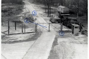 Helmut Kliem, shot dead at the Berlin Wall: Positions of Helmut Kliem, Bernhard P. and the other border guards [Nov. 13, 1970]