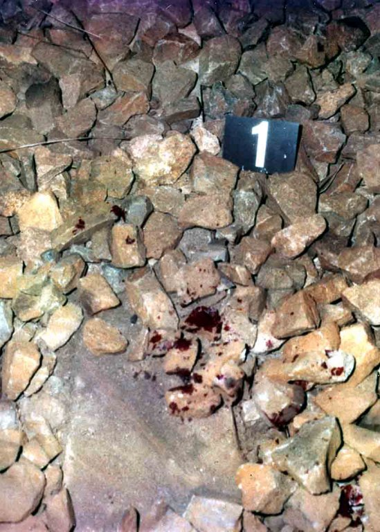 Lothar Fritz Freie, shot at the Berlin Wall and died from his injuries: MfS photo of trail of blood between the tracks Lothar Fritz Freie, shot at the Berlin Wall and died from his injuries: MfS photo of trail of blood between the tracks