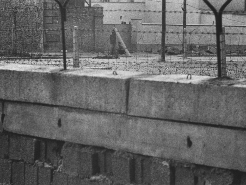 Reinhold Huhn, shot dead at the Berlin Wall: West Berlin police photo of the dead man lying on the border strip [June 18, 1962]