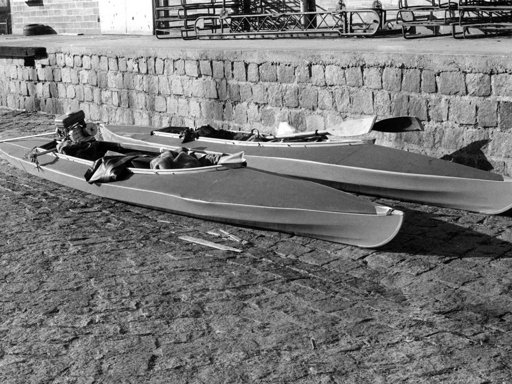 Die Fluchtboote, von der Stasi beschlagnahmt (Stasi-Aufnahme): Gescheiterte Flucht über die Ostsee nach Bornholm, 23./24. Juli 1982