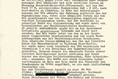 Heinz Schöneberger: Meldung der West-Berliner Polizei über die gescheiterte Flucht(hilfe)aktion am Übergang Heinrich-Heine-Straße, 26. Dezember 1965