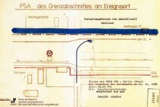 Manfred Mäder: Tatortskizze der DDR-Grenztruppen, 21. November 1986
