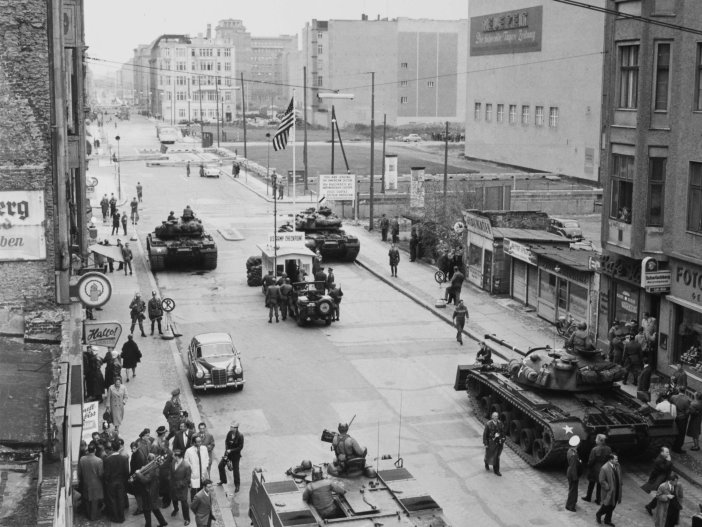 US- Panzer am Checkpoint Charlie, 25. Oktober 1961