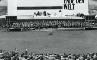 Stunde der Männer in der Waldbühne beim 10. Evangelischen Kirchentag Berlin 1961 vom 19. - 23. Juli 1961