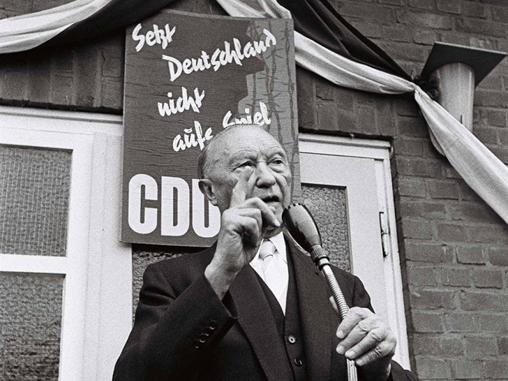 Wahlkampfveranstaltung mit Bundeskanzler Konrad Adenauer, September 1961