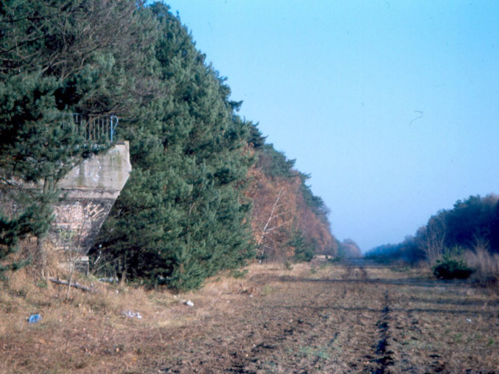 Der Grenzstreifen nahe Dreilinden Anfang der 90er Jahre