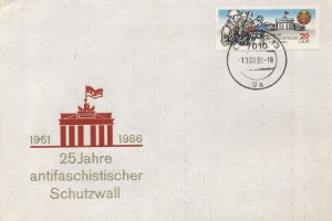 Ersttags-Briefkouvert "25 Jahrestag antifaschistischer Schutzwall"