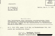 Siegfried Krug: MfS-Bericht über die Erschießung, 6. Juli 1968