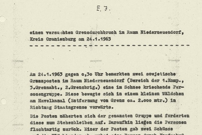 Information des MfS (an Walter Ulbricht und Erich Honecker) über den Fluchtversuch von Peter Kreitlow, 25. Januar 1963 Information des MfS (an Walter Ulbricht und Erich Honecker) über den Fluchtversuch von Peter Kreitlow, 25. Januar 1963
