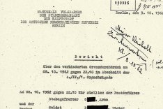 Bericht des NVA-Stadtkommandanten Poppe über den Fluchtversuch von Anton Walzer, 9. Oktober 1962